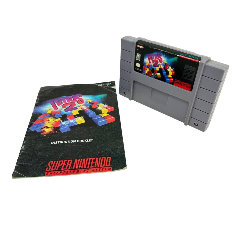 Super Nintendo SNES - Tetris 2 - W/ Manual - Tested/Works